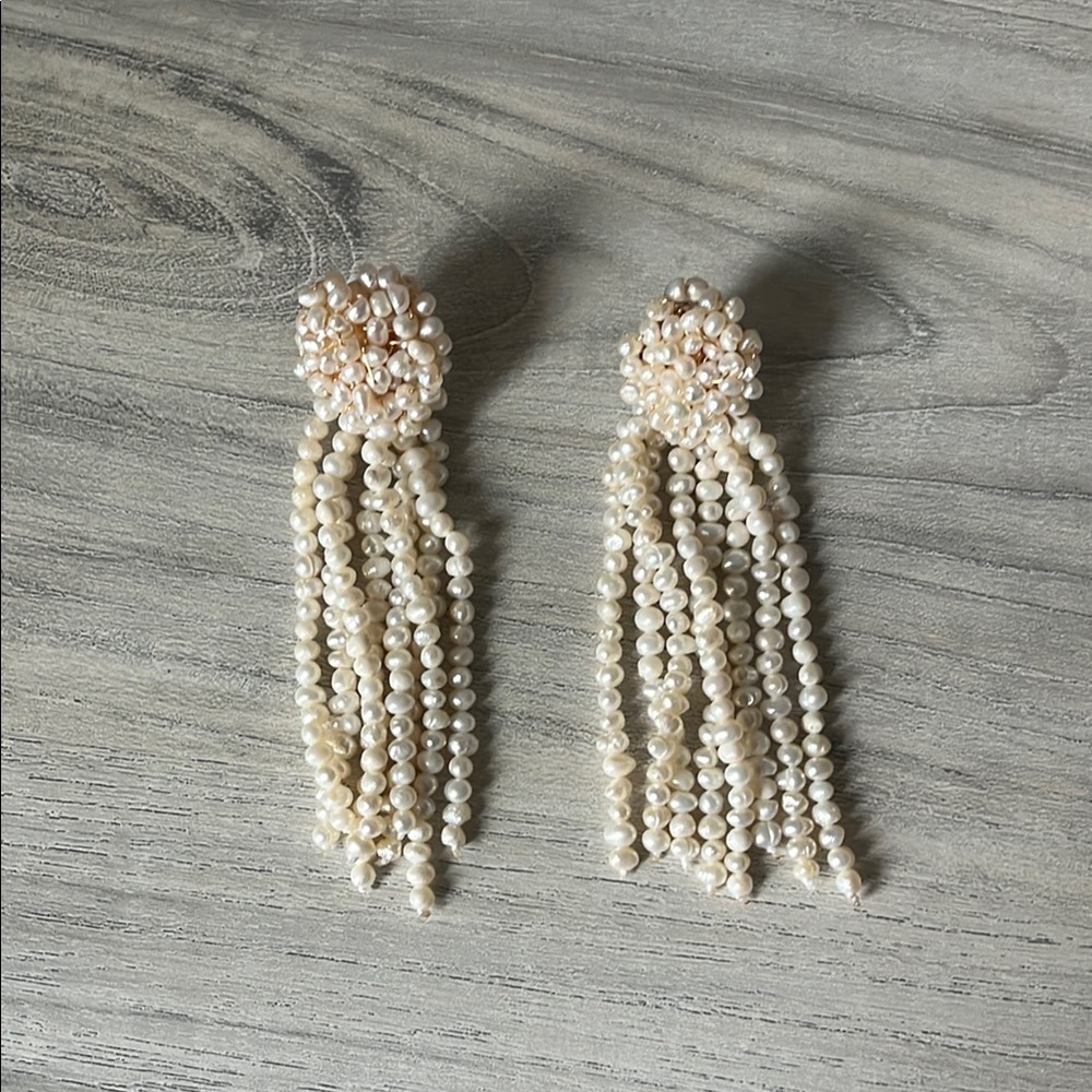 Vivian Drew pearl Tassel Earrings